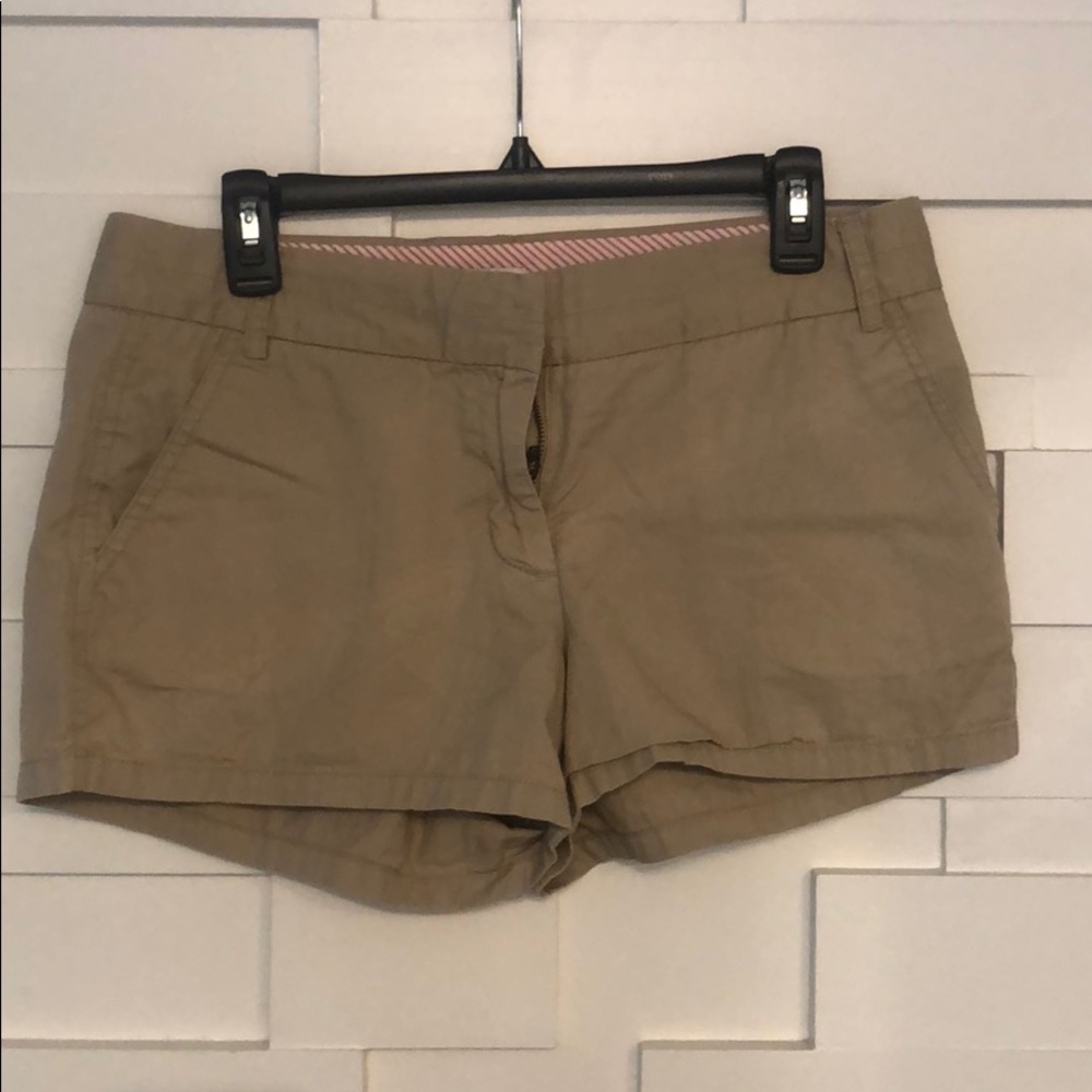 4” Khaki Chino J Crew Shorts